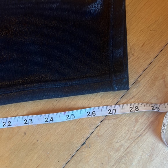 Black shiny stretch pants. Like new. - Picture 5 of 5